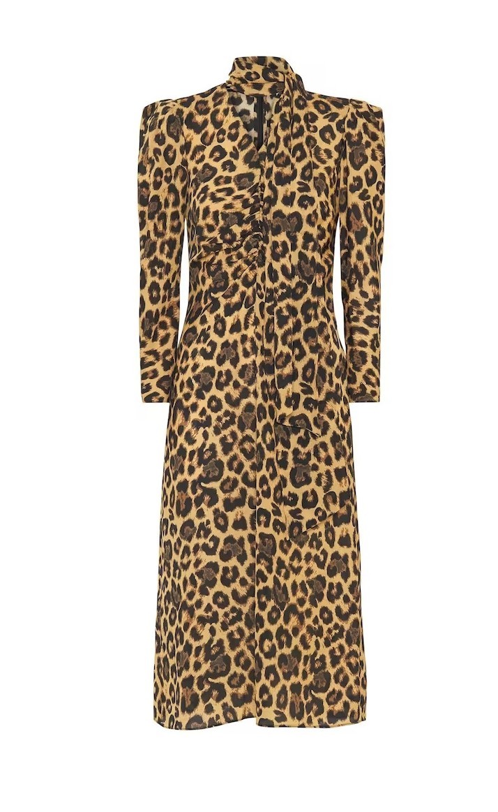 Vestido de estampado de leopardo de Mirto.