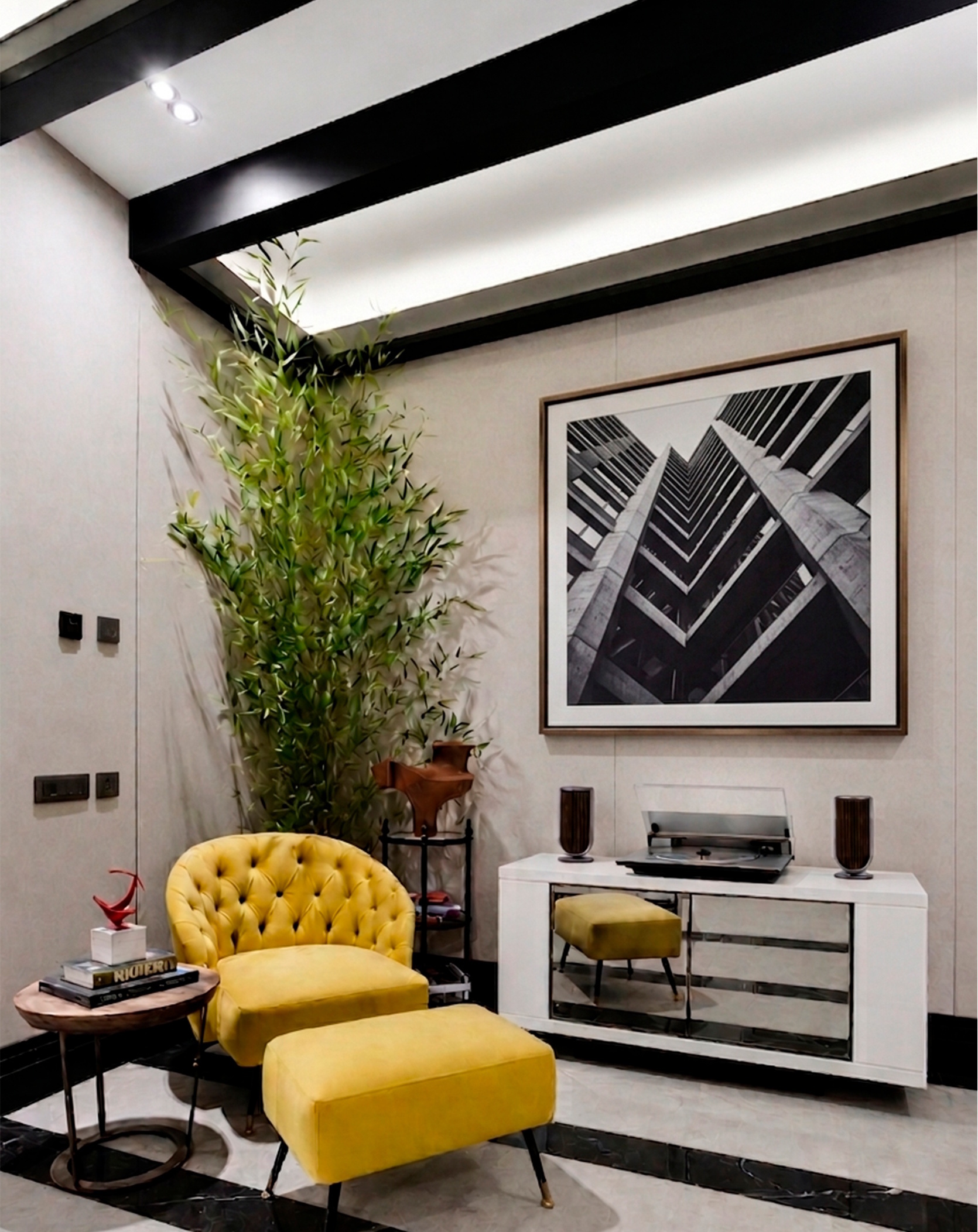 Un rincón para el tocadiscos: así integran los interioristas este objeto retro que vuelve a ser tendencia en las decoraciones más contemporáneas