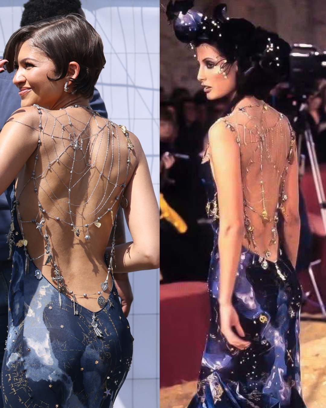 Zendaya recupera un vestido de archivo de Galliano para Dior primavera-verano 1997