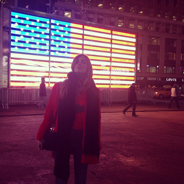 Chiara Ferragni en Time Square - NYFW