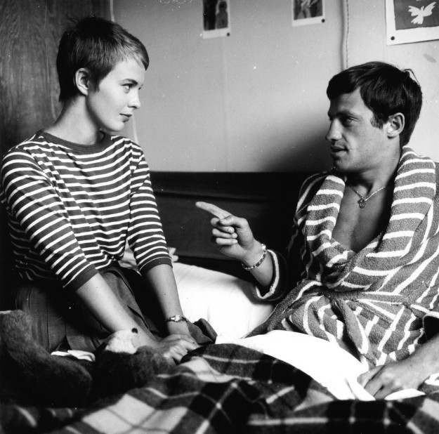 Jean Seberg & Jean Paul Belmondo en À bout de souffle (1960 - Jean-Luc Godard)