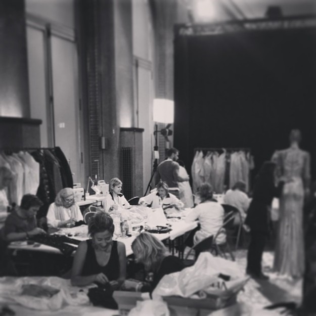 Versace Atelier SS14 backstage - @versace_official on Instagram 