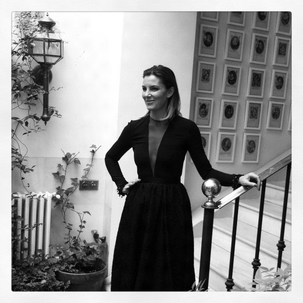 Vestido largo negro de Dior