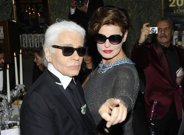 Karl Lagerfeld junto a Antonia Dell `Atte