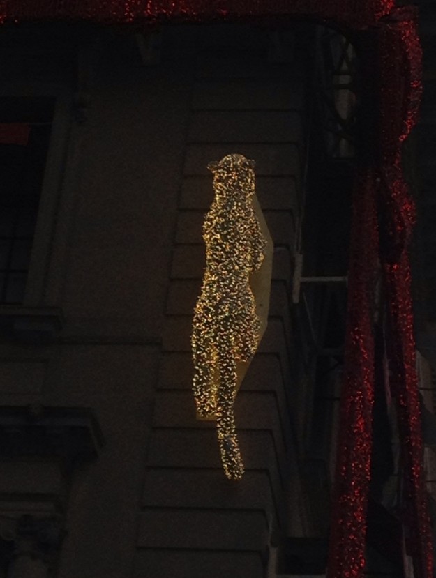 Leopardos en la fachada del edificio de Cartier