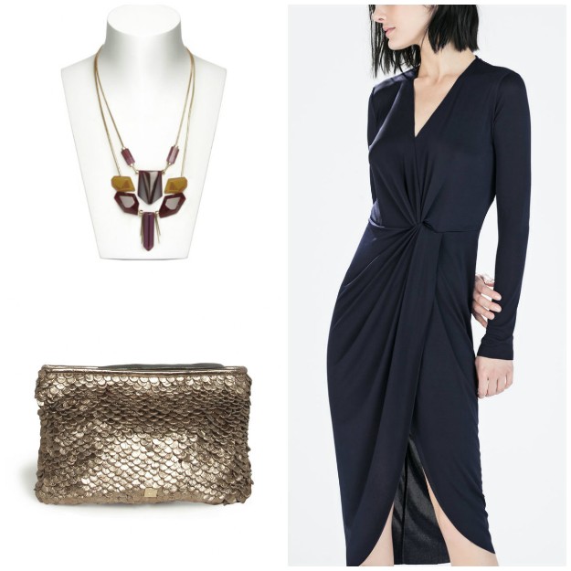 Vestido: Zara; Collar y bolso: Hoss Intropia