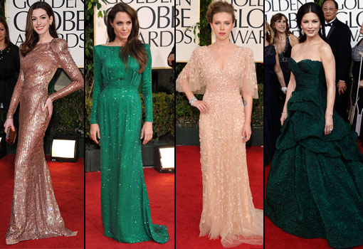 De izqda a derecha: Anne Hathaway, Angelina Jolie, Scarlett Johansson y Catherine Zeta Jones.