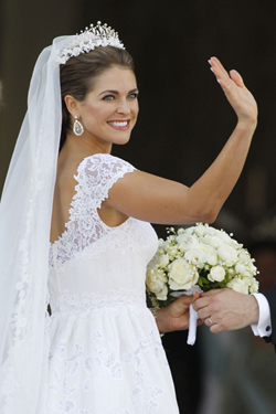 El vestido de novia de Magdalena de Suecia - TELVA