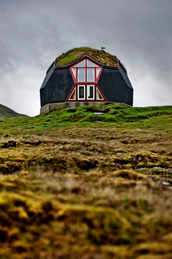Casas octogonales de Kri Thomsen Islas Feroe