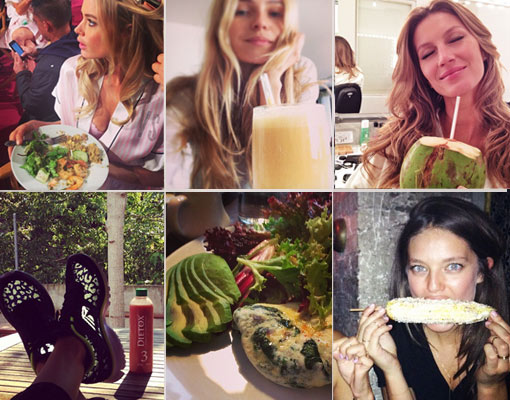¡Ficha lo que comen las tops e it girls en 20 instapics!/ Fotos: Instagram.