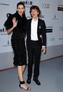 L'Wren Scott junto a su pareja, Mick Jagger.