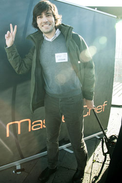 Csar Surez en el primer casting de MasterChef en Madrid