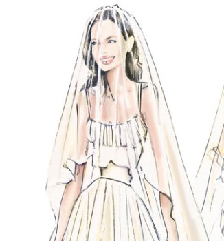 El vestido de novia de Angelina Jolie, al descubierto!