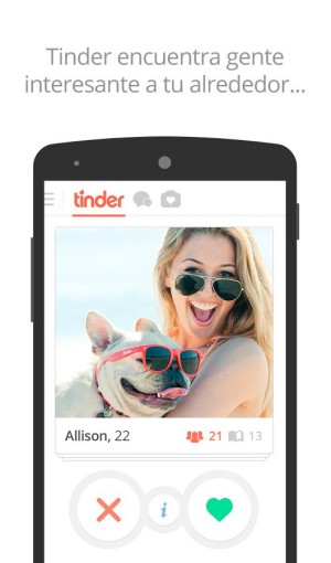 Interfaz de Tinder