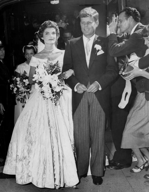 Jackie y John Kennedy el día de su boda.