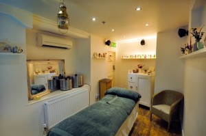 Sala de tratamiento del spa Lush de Edimburgo.