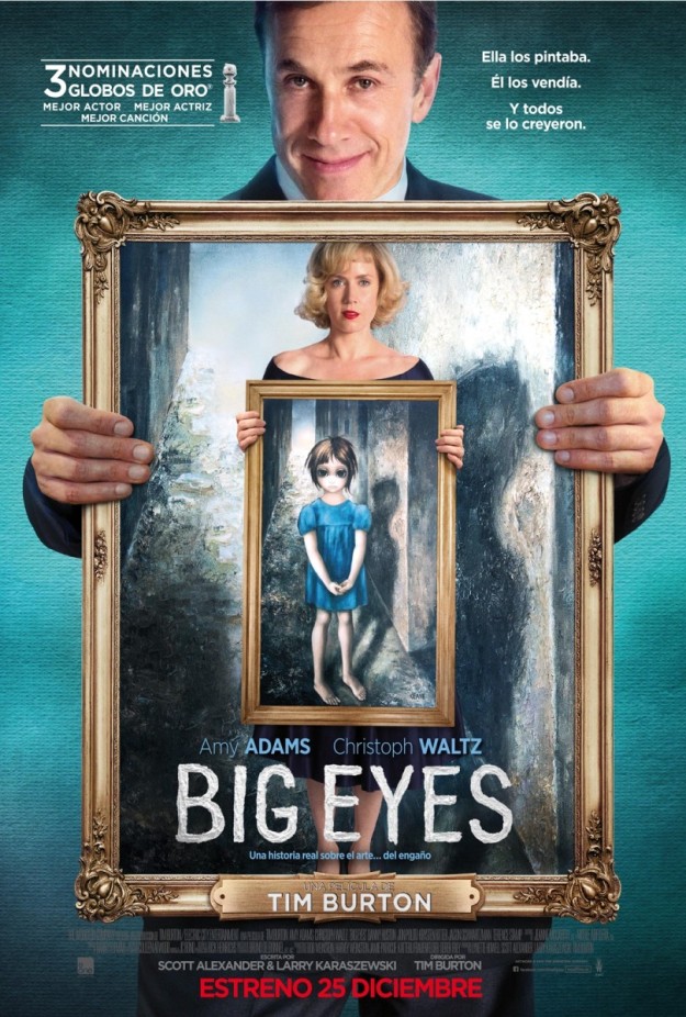 Cartel de Big Eyes, la última película de Tim Burton. 