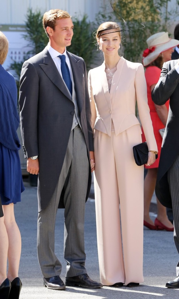Pierre Casiraghi y Beatrice Borromeo en una boda en Francia en 2013.