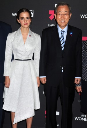 Emma Watson con Ban Ki-moon el pasado mes de septiembre. 