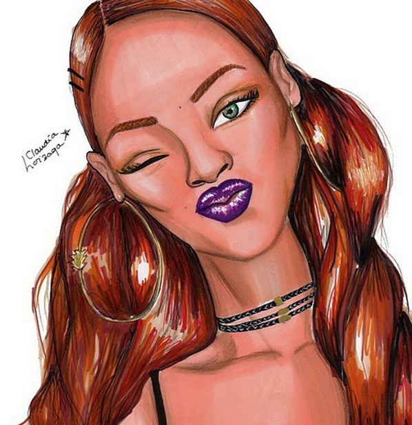 Rihanna y sus famosos labios.