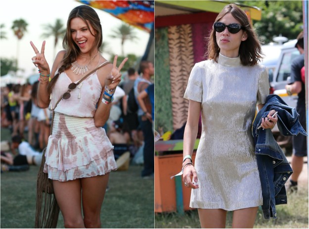 Alessandra Ambrosio, icono del estilo Coachella; Alexa Chung, de Glastonbury.