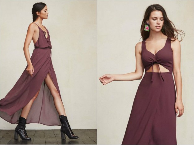 A la izquierda, un vestido estándar de Reformation; a la derecha, uno especial para chicas con pecho.