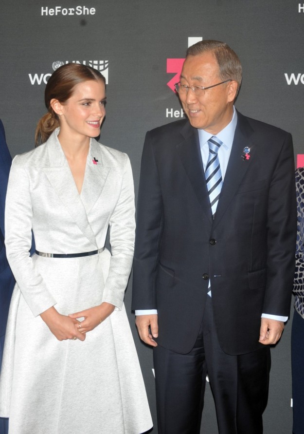 Emma Watson con Ban Ki Moon.