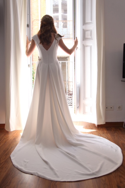 La novia con su vestido soñado.