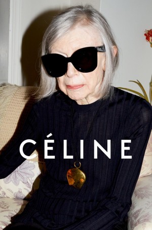 Joan Didion posando como imagen para Céline.