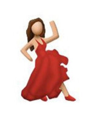 Emoji de la flamenca, que no bailarina de salsa. Olé.
