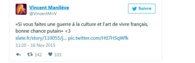 Twitter de un periodista francés