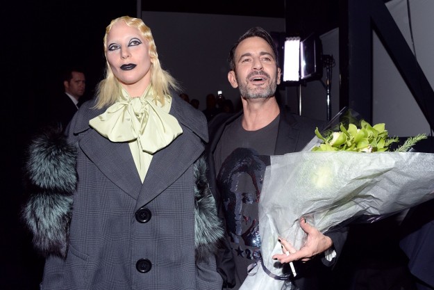 Lady Gaga y Marc Jacobs después del desfile del diseñador en la Fashion Week de Nueva York. 