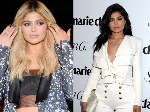 Kylie Jenner cambia de rubio a moreno el color de su pelo.