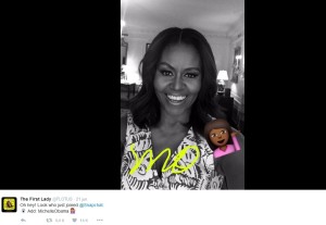 Michelle Obama en Snapchat