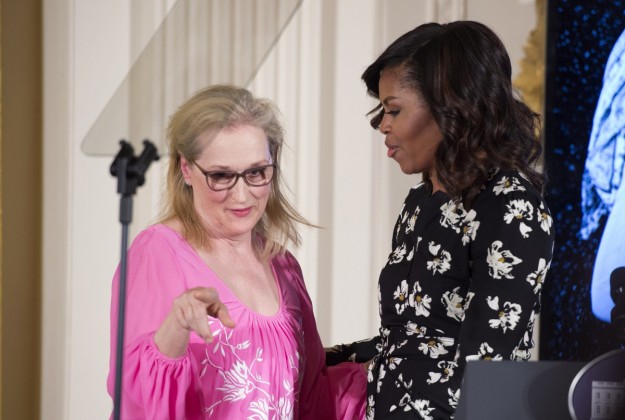 Michelle Obama y Meryl Streep en el acto de presentación del documental