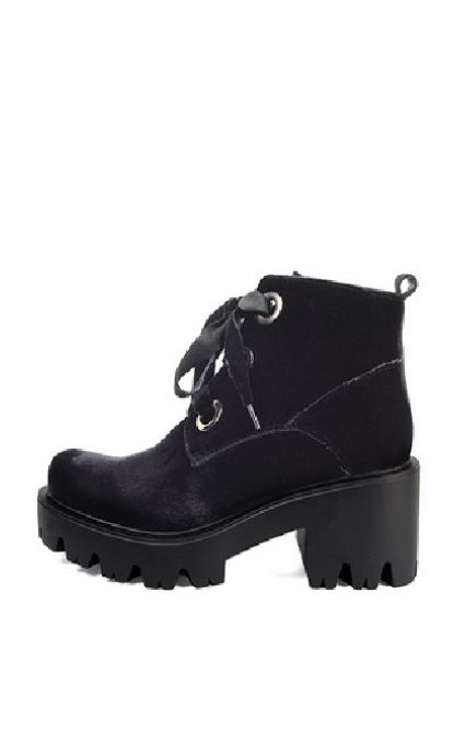 Botas terciopelo cordones - Andreas - Telva
